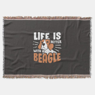 Couverture La Vie Est Meilleure Avec Un Chien Beagle