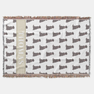 Couverture Labrador personnalisé (Brown au chocolat)