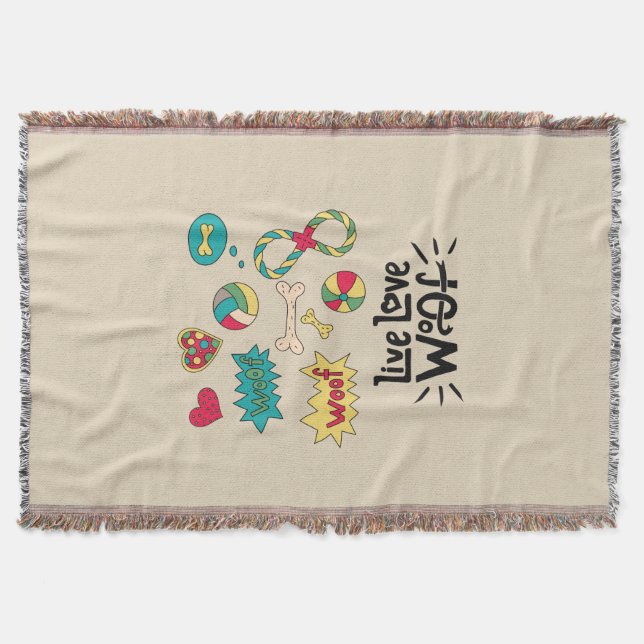Couverture Laine d'Amour Live Whimsical Blanket tissée (Devant)