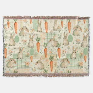 Couverture Lapin mignon & motif Cottage Carotte (1)