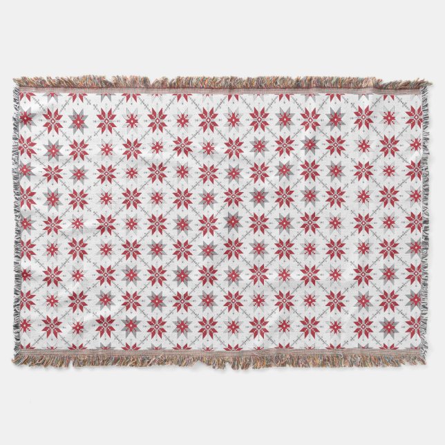 Couverture Latvian Morning SUN motif géométrique V (Devant)