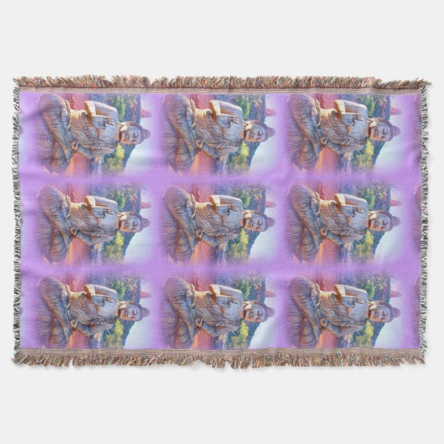 Couverture lavande aura buddhas (Devant)