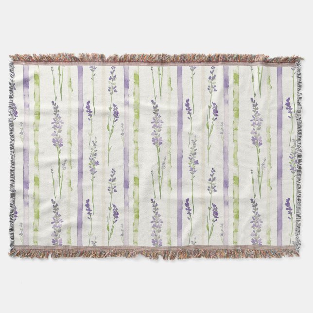 Couverture Lavender Stripes Floral Birthday (Devant)