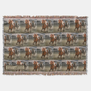 Couverture Le cheval de course Thoroughbred gagne