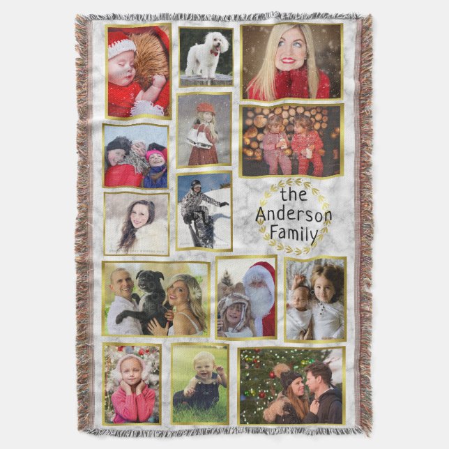 Couverture Le collage de photo de famille 14 images marbrent (devant Vertical)
