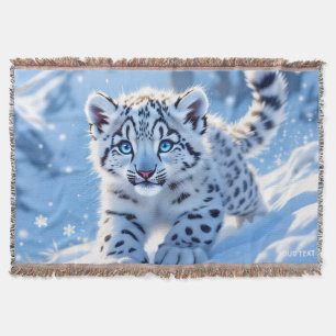 Couverture Léopard bébé neige mignon fantastique