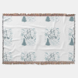 Couverture Let it snow family toddler Christmas tree 