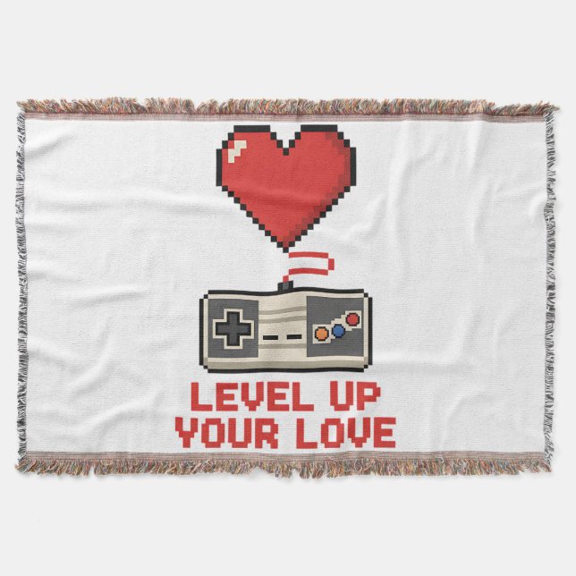 Couverture Level Up Your Love, Retro Pixel Gaming Design (Devant)