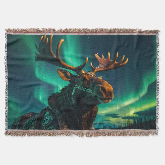 Couverture L'hiver Aurora et Steampunk Moose Wildlife Art (Devant)