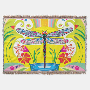 Couverture Libellule radieuse et fleurs sauvages