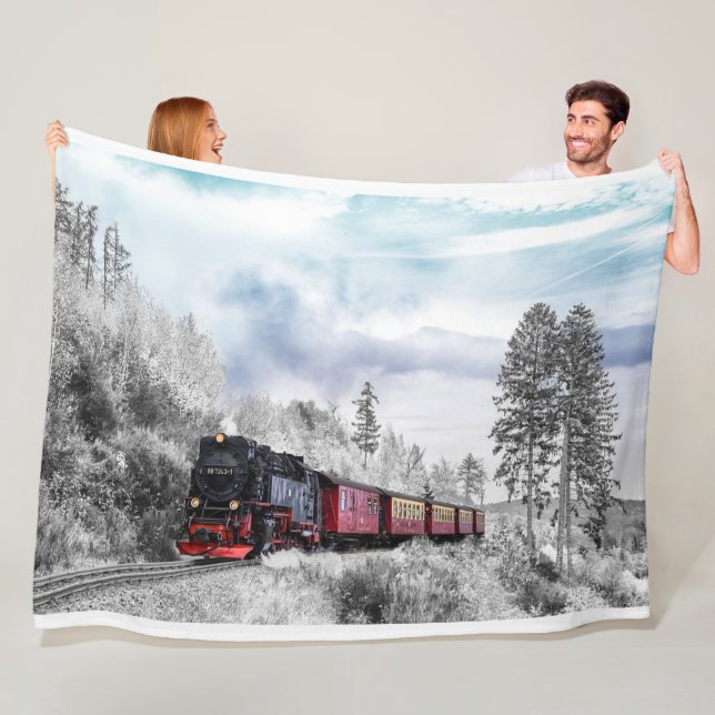 Couverture locomotive d'ouatine de train (En situation)