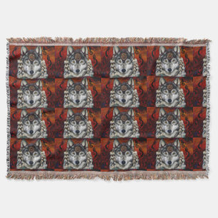 COUVERTURE LOUP GRIS