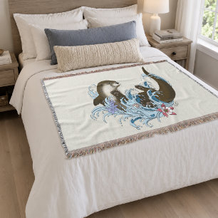 Couverture Loutre de rivière fantaisiste bleue ludique éclabo