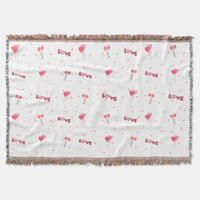 Couverture Love Heart Flower Blanket (Devant)