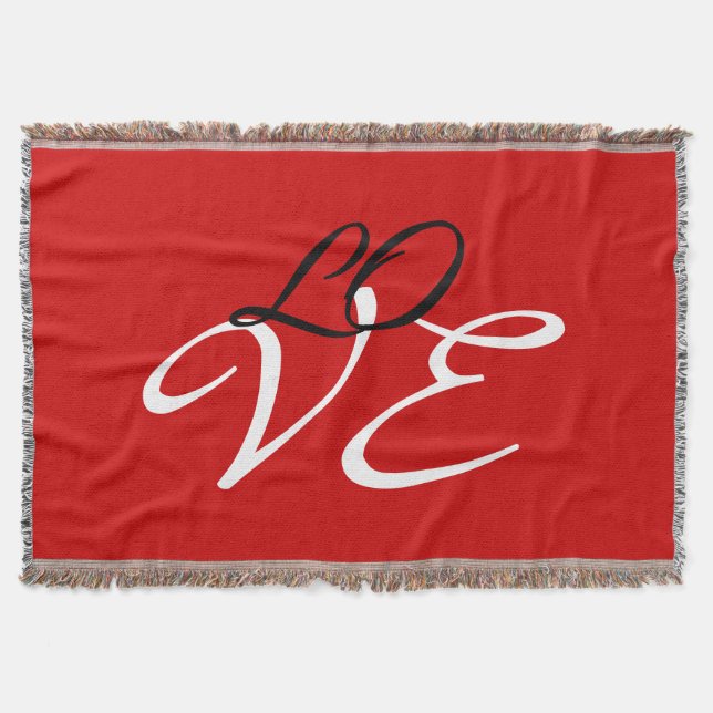 Couverture Love Rouge Blanc Noir Couleur Script Calligraphie (Devant)