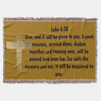 Couverture Luc 6:38 Bible Verse Faith Hope Love Cross Art