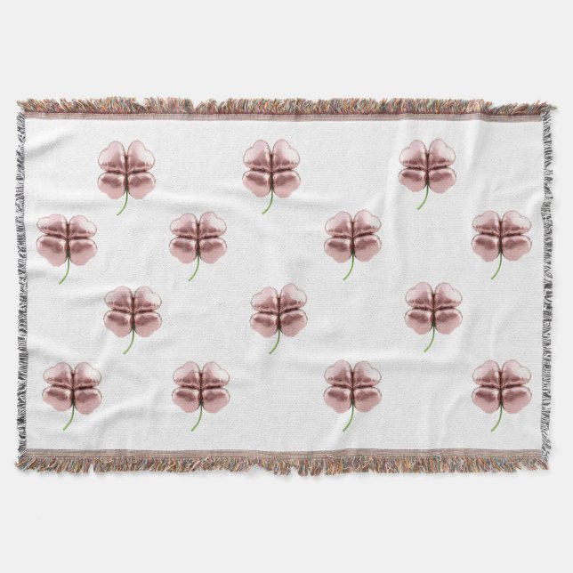 Couverture Lucky moderne - Elégant or Rose (Devant)