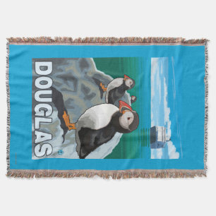 Couverture Macareux et bateau de croisière - Douglas, Alaska