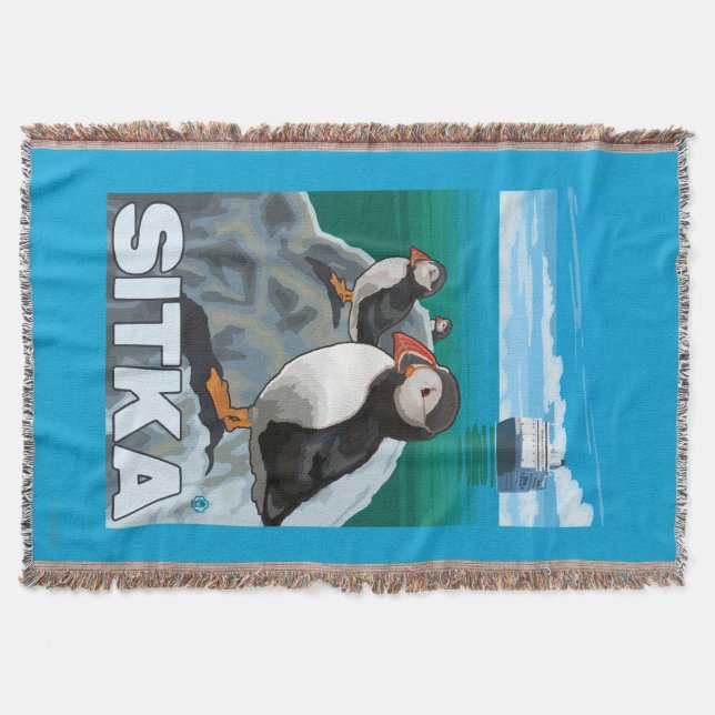 Couverture Macareux et bateau de croisière - Sitka, Alaska (Devant)