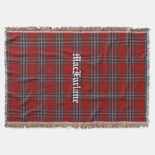 Couverture MacFarlane Clan Tartan Plaid Custom Throw Blanket (Devant)