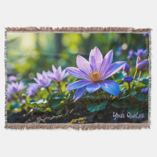 Couverture Macro Fleurs sauvages violettes de la forêt avec r