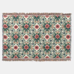 Couverture Magie des fleurs boho - dans des nuances de vert e