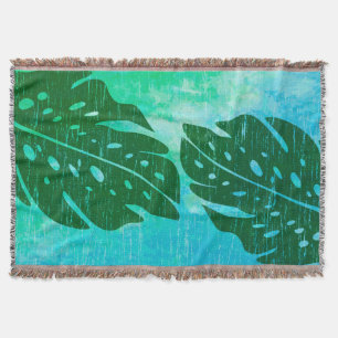Couverture Maikai Hawaiian Monstera Cravate-Dye Mélange