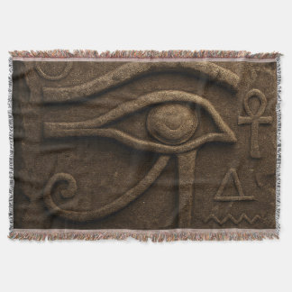 Couverture Majestic Eye of Horus Pharaonic Throw Blanket