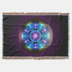 Couverture Mandala Blanky de fleur de Fibonacci