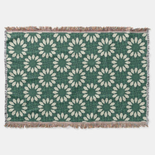 Couverture Mandala tropical vert et feuille argentée de Sacra