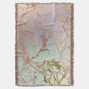 Couverture Marbre beige élégant   Mint Sage Green Rose Gold