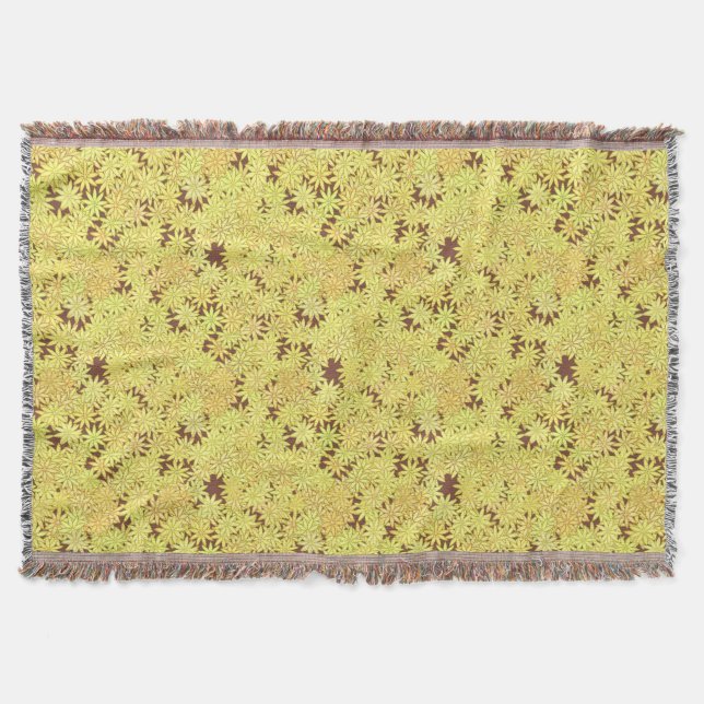 Couverture Marguerite jaune et or sur Brown chocolat (Devant)