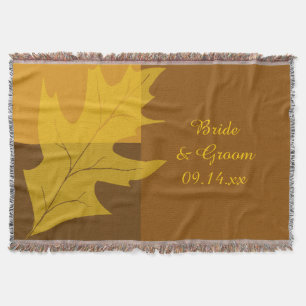 Couverture Mariage de bloc de couleur feuille d'automne