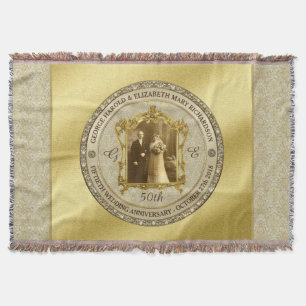 Couverture Mariage d'or Anniversaire classique cadre photo