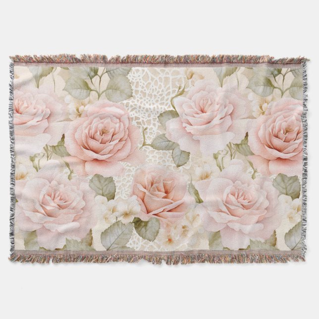 Couverture Mariage Floral Rose Pink Saumon (Devant)
