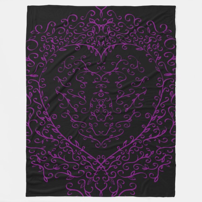 Couverture Mariage gothique du coeur mauve et noir (Devant)