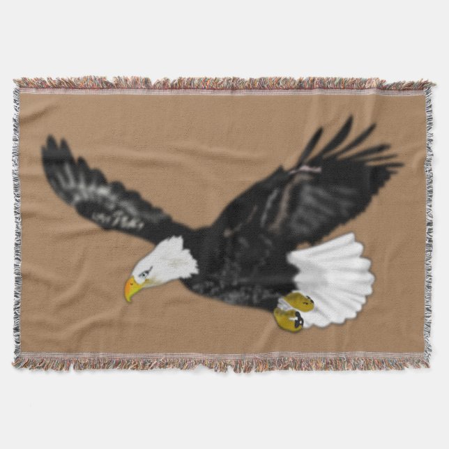 Couverture marron Flying American Eagle (Devant)