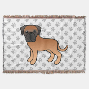 Couverture Mastiff Anglais Abricot Chien de Dessin Animé Mign