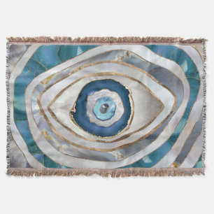 Couverture Mauvais oeil Textiles et or