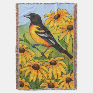 Couverture MD State Bird Oriole & Black eyed Susan Flower