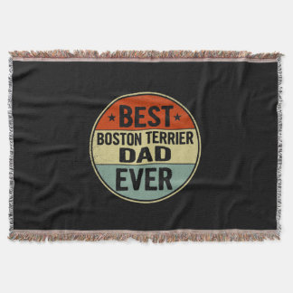 Couverture Mens Best Boston Terrier Papa Ever Retro Style Coo