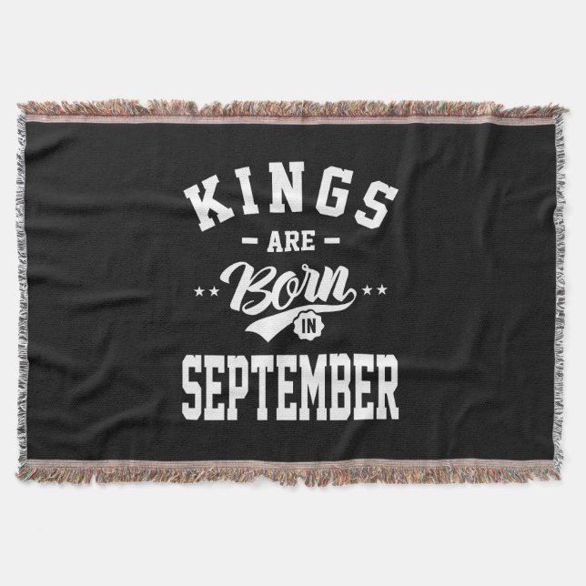 Couverture Mens Kings Sont Nés En Septembre Cadeaux Anniversa (Devant)