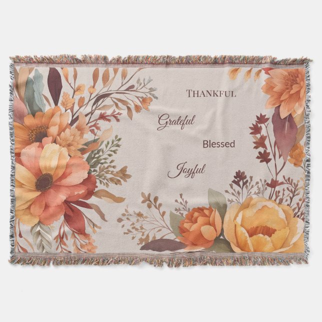 Couverture Merci Grategul Béni Floral Thanksgiving (Devant)