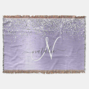 Couverture Métal brossé violet Parties scintillant d'argent N