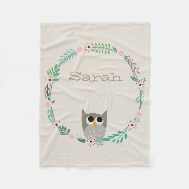 Couverture mignonne d'ouatine de hibou (Devant)