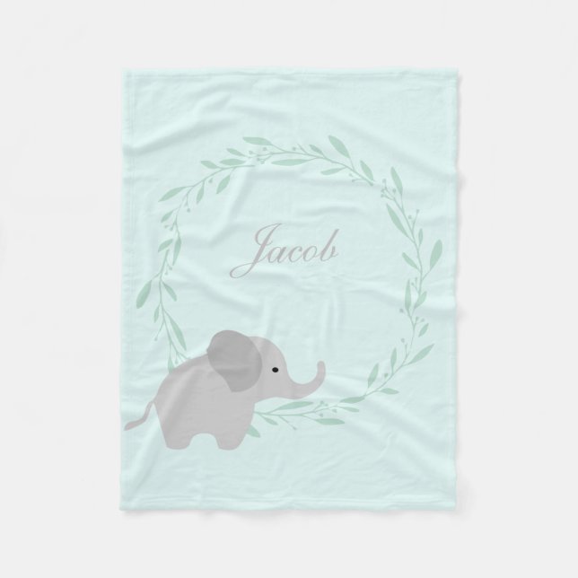Couverture mignonne d'ouatine d'éléphant (Devant)