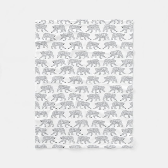 Couverture minimale grise de bébé de crèche de (Devant)