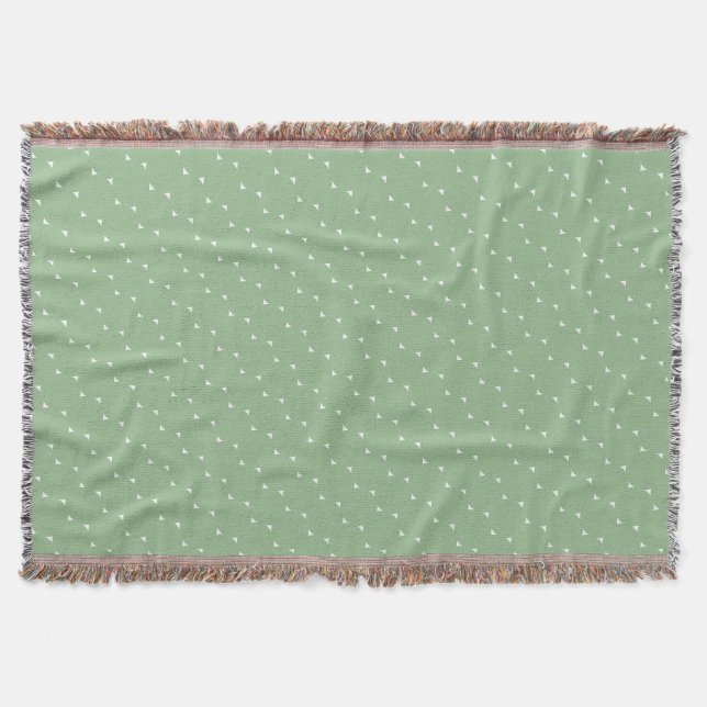 Couverture Minimalist Dusty Sage Tiny Triangles  (Devant)