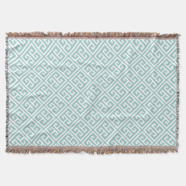 Couverture Mint Green Greek Key (Devant)
