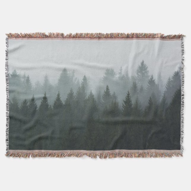 Couverture Misty Mountain Forest Brouillard d'automne (Devant)